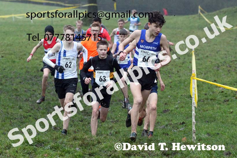 Boys under-15s, NECAA Junior Cross Country Relays, Thornley Farm, Peterlee, Saturday, December 12th. Photo: David T. Hewitson/Sports for All Pics